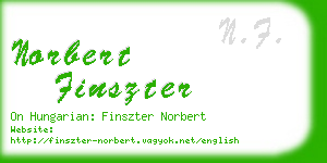 norbert finszter business card